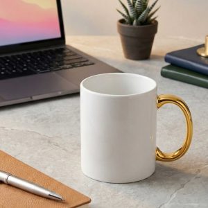 Tazza con Manico Metallizzato Oro / Argento